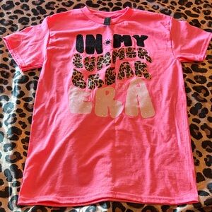 Bright Pink Graphic Short Sleeve Tee